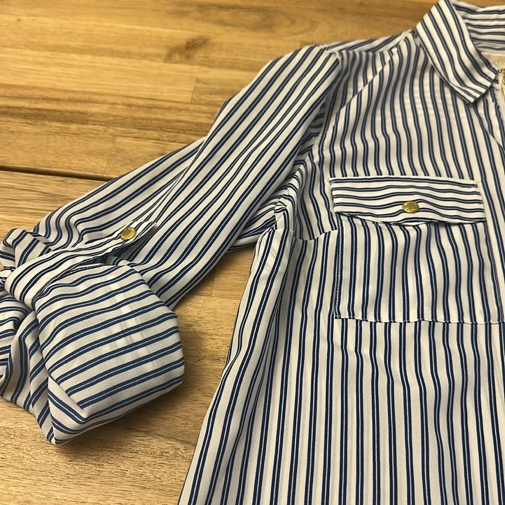MICHAEL KORS zipper front shirt
